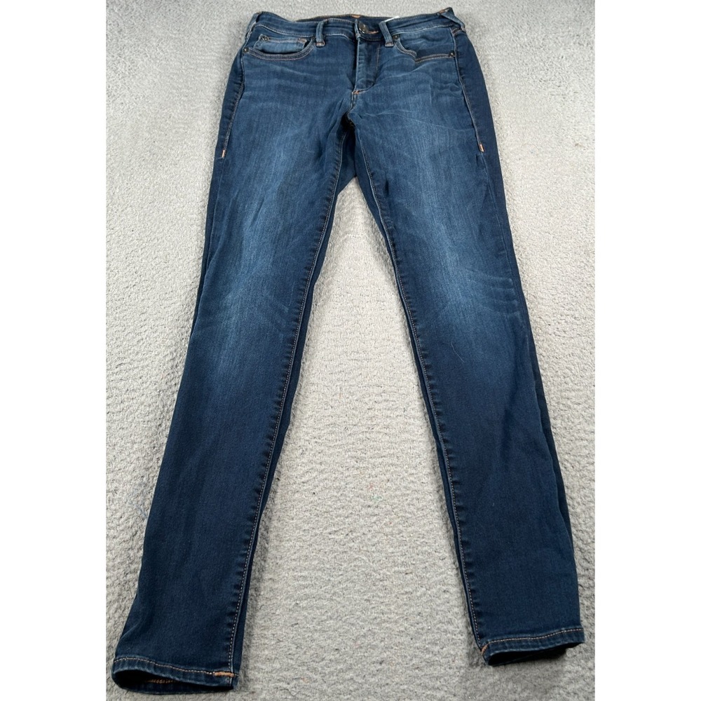 True Religion Jennie Jeans Womens 26x29‎ Blue Denim Skinny Curvy Faded Stretch